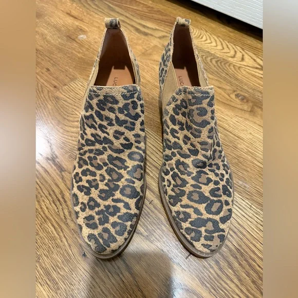 Lucky Brand Leopard Print Ankle Booties size 9.5 - Picture 7 of 9